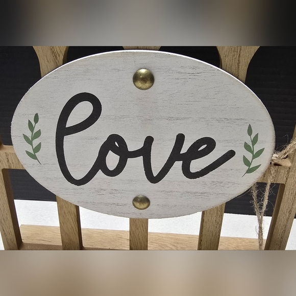Rustic Tabletop Arch "Love" Home Decor Natural Wood Finish Office Decoration NWT - Picture 3 of 7